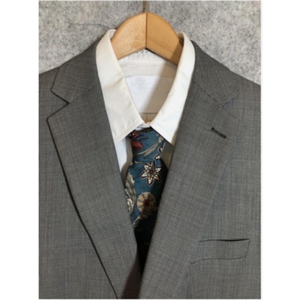 Calvin Klein Blazer Mens 42R Gray‎ Wool Sport Coat Jacket Career Classic